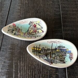 Vintage Hand Painted San Francisco Ceramic Dishes